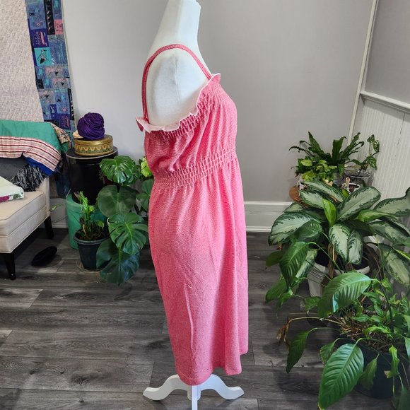 Vintage 1970's Red & White Sundress, Handmade AS IS - Picture 8 of 11